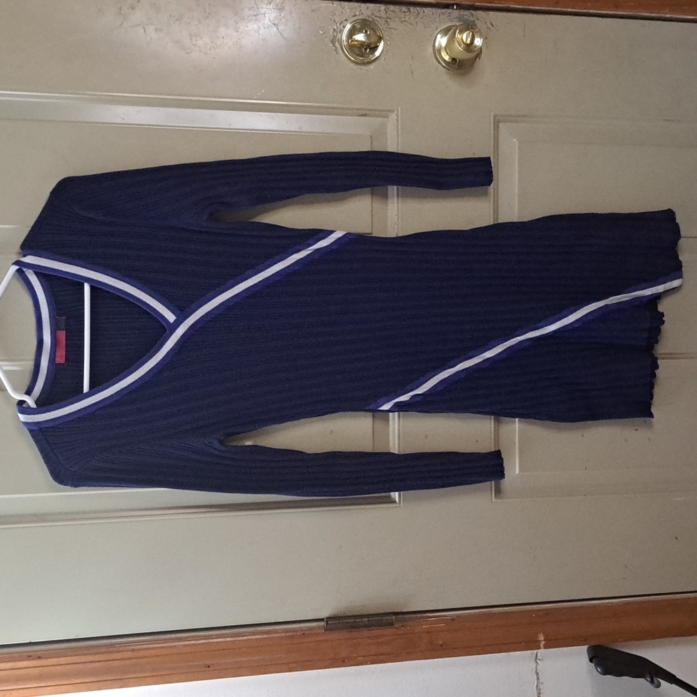 Ava Varsity Stripe Ribbed Dress - Picture 2 of 10